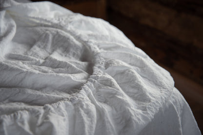 Natural White Linen Sheet