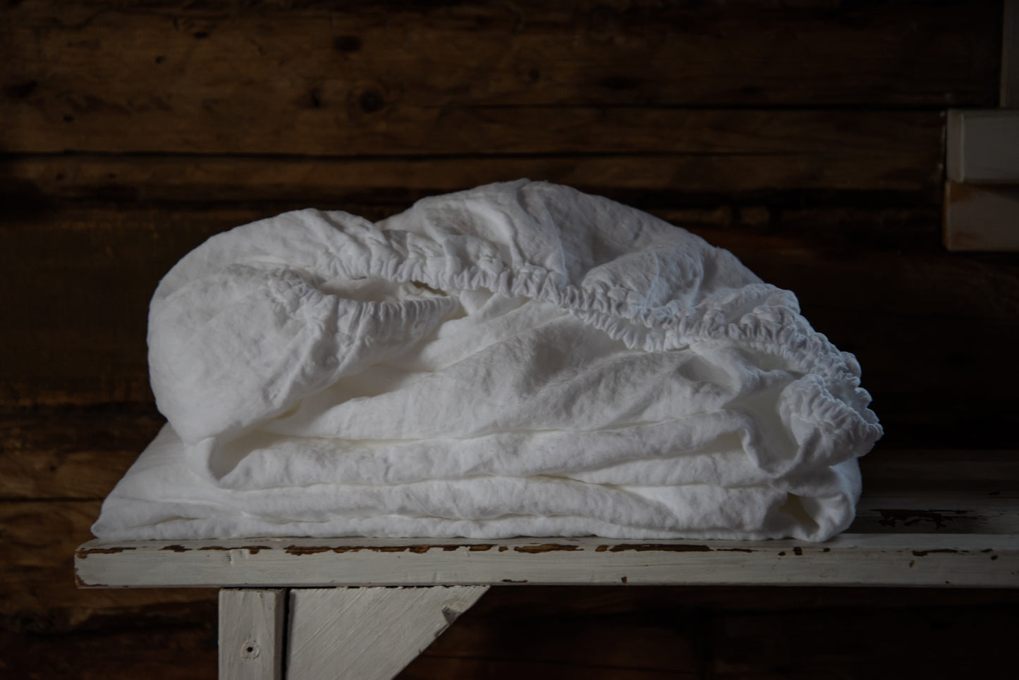 Natural White Linen Sheet