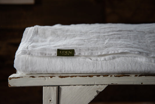 Natural White Linen Sheet