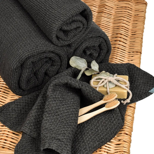 Graphite Waffle Towel