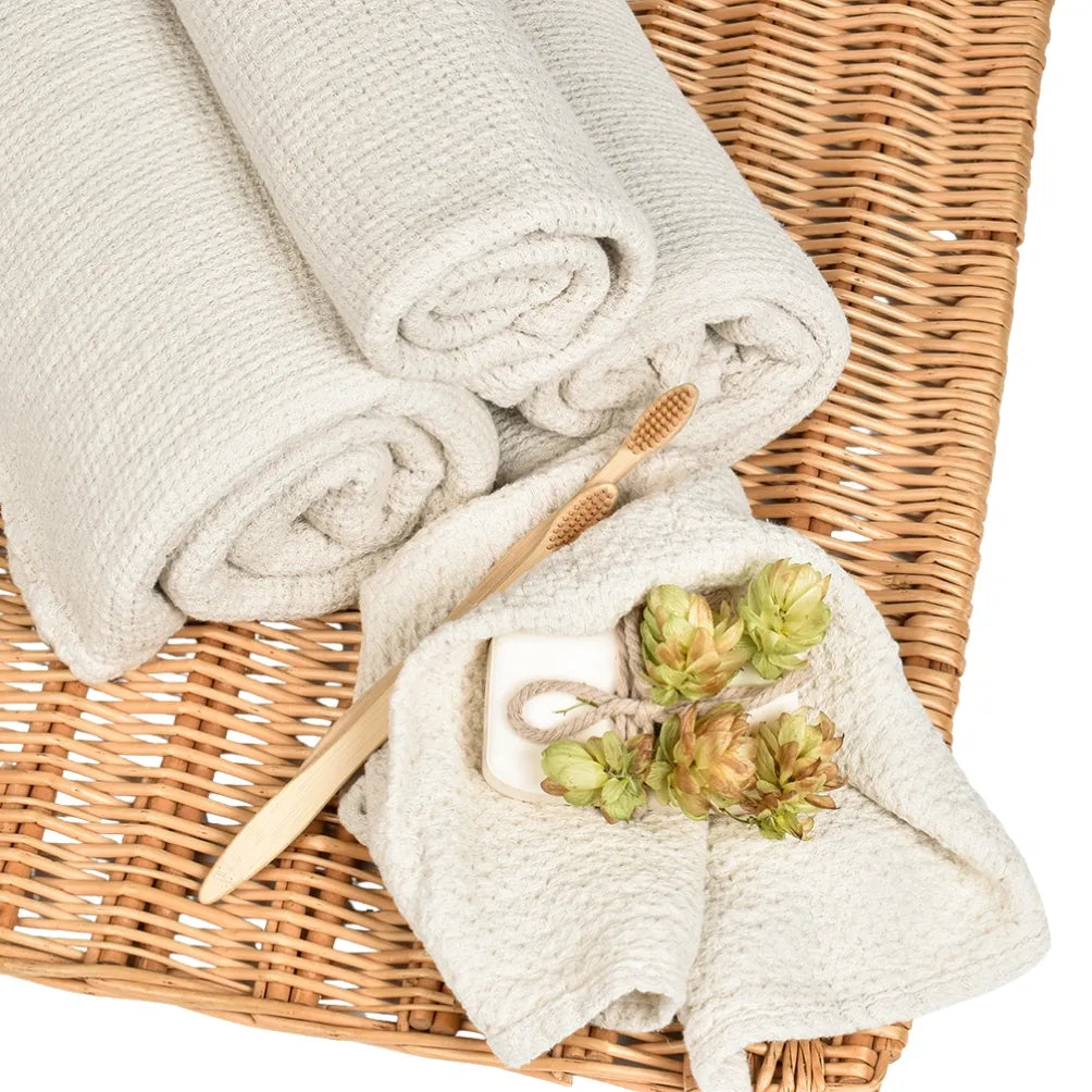 Ivory Waffle Towel