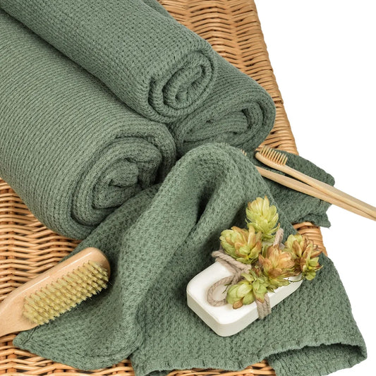 Forest Green Waffle Towel