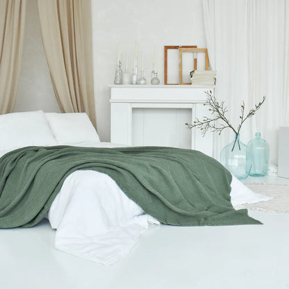 Forest Green Bedspread & Throw
