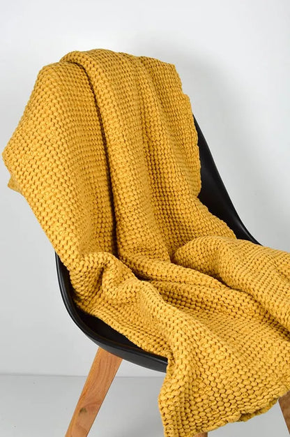 Mustard Waffle Towel