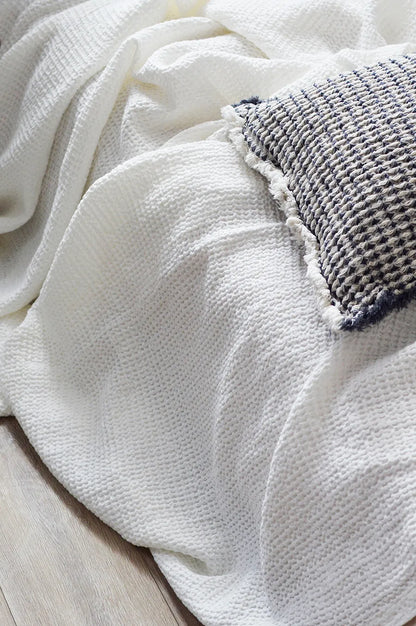 Natural White Bedspread / Throw